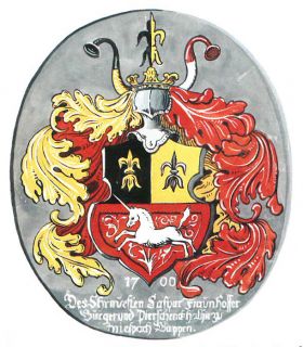 Das alte Fraunhofer-Wappen, als Siegel von Joseph weitergeführt