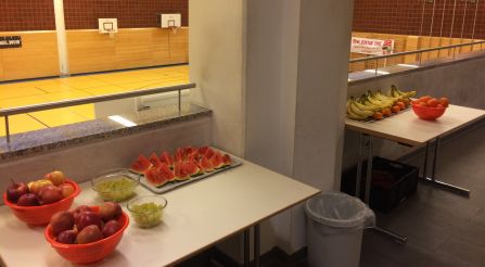 Das gesunde Buffet war innerhalb kürzester Zeit leergeräumt!