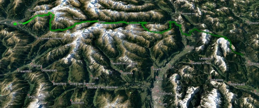 Gesamtstrecke 173,1 km, über 21 000 Höhenmeter bergauf und bergab bis in eine Höhe von 3000m!