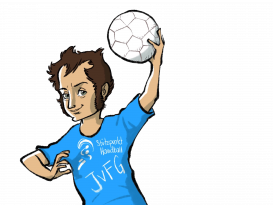 Handballkids einheitlich gekleidet 