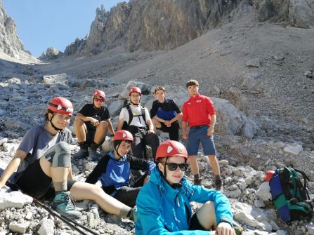 Nach dem Abfahren im Geröllfeld gab es erst einmal eine kurze Verschnaufpause.