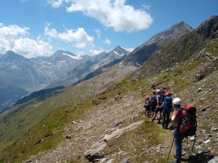 Am fünften Tag ging es dann zum höchsten Punkt der Alpenüberquerung zur Zwickauer Hütte auf fast 3000 Meter Höhe.