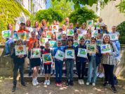 Landschaft, Papier und Pizza