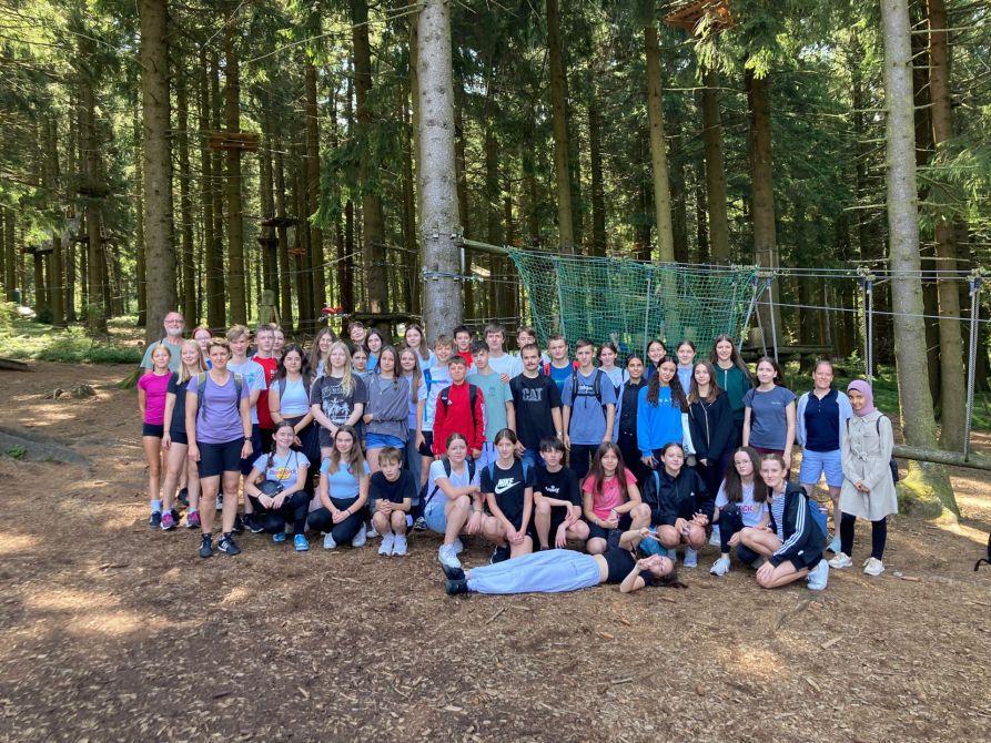 Die Chamer Schülerlotsen im Kletterwald