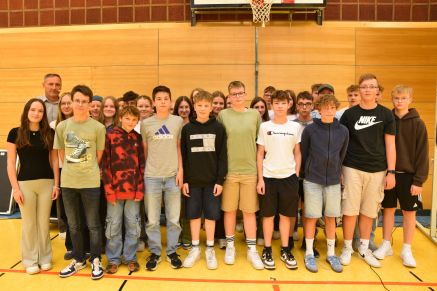 Die Klasse 8c sammelte 263,99 € für das Kinderhilfswerk.