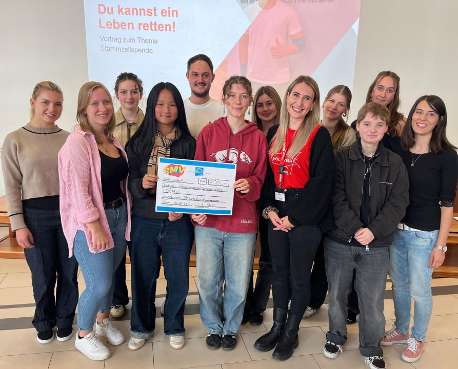 800 Euro spendeten unsere Schülerinnen und Schüler für die DKMS