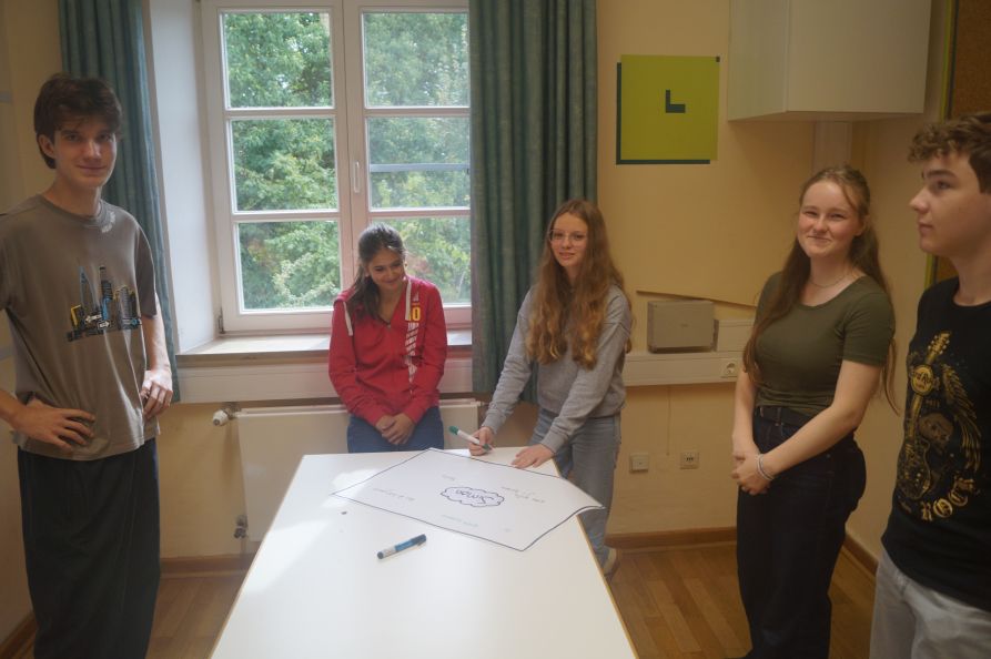 Die Tutorinnen und Tutoren planten die Aktionen, die sie im Schuljahresverlauf mit den fünften Klassen unternehmen werden.